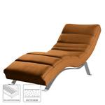 Chaise relax Kasson Microfibre Bice: Cognac - Argenté