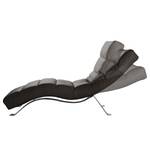 Chaise relax Kasson Cuir Mabel: Marron foncé - Argenté