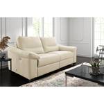 Sofa Lamexa I (2 -Sitzer) Echtleder - Creme - Relaxfunktion