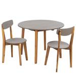 Table de jardin Lindholm II Acacia massif - Gris / Marron