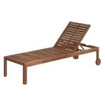 Chaise longue Mimo II Acacia massif - Marron