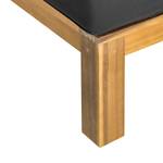 Tabouret lounge LEXI Tissu / Acacia massif - Anthracite