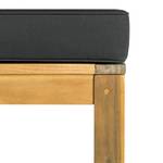 Tabouret lounge LEXI Tissu / Acacia massif - Anthracite