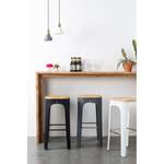 Chaise de bar Gant Frêne massif / Matière plastique - Frêne - Blanc
