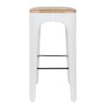 Chaise de bar Gant Frêne massif / Matière plastique - Frêne - Blanc