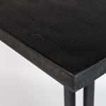 Table haute Glent II Partiellement en teck massif / Acier - Noir - Noir