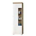 Vitrinekast Amanda II Wit - Plaatmateriaal - 55 x 195 x 32 cm