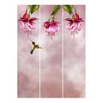 Panneau japonais colibri (lot de 3) Microfibre - Fixation murale