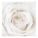 Schiebegardinen White Rose (4er-Set) Microfaser - Deckenmontage