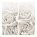 Panneau japonais roses (lot de 4) Microfibre - Sans matériel de montage