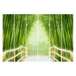 Schiebegardinen Bamboo Way (6er-Set) Microfaser - Wandmontage