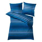 Parure de lit Neapel Coton - Bleu foncé - 155 x 220 cm + oreiller 80 x 80 cm