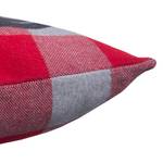 Kissenbezug T-Checked Deer Baumwollstoff - Rot / Grau