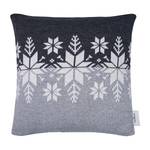 Housse de coussin T-Knitted Crystals Coton - Noir / Gris