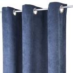 Rideaux à œillets T-Casual Cord Velours côtelé - Bleu jean