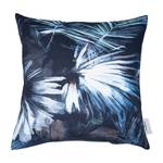 Housse de coussin T-Water Leaves Coton - Bleu / Blanc