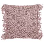 Housse de coussin Fringe Tissu mélangé - Rose vieilli