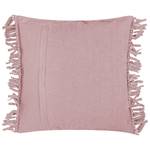 Housse de coussin Fringe Tissu mélangé - Rose vieilli