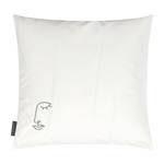 Housse de coussin Face Tissu mélangé - Blanc / Noir