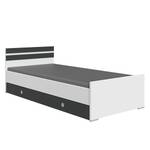 Kinderbed Joker (met bedlades) wit, grafietkleurige afwerking - 120 x 200cm