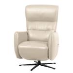 Fauteuil relax Amapa Cuir véritable - Crème