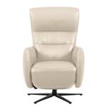 Fauteuil relax Amapa Cuir véritable - Crème