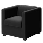 Fauteuil Wilno VI gepigmenteerd leer - Zwart