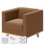 Fauteuil Wilno III echt leer - Middel bruin