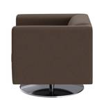 Fauteuil Wilno V Cuir véritable - Marron foncé