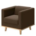 Fauteuil Wilno XVIII antieke leerlook - Bizonbruin