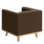 Fauteuil Wilno XVIII Aspect cuir vieilli - Marron bison