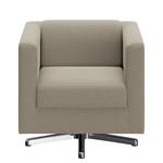 Fauteuil Wilno XIX antieke leerlook - Lichtgrijs