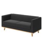 Sofa Wilno III (2-Sitzer) Echtleder - Schwarz