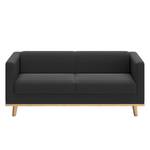 Sofa Wilno III (2-Sitzer) Echtleder - Schwarz