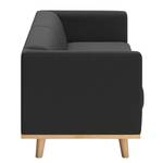 Sofa Wilno III (2-Sitzer) Echtleder - Schwarz