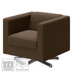 Fauteuil Wilno XIX antieke leerlook - Bizonbruin