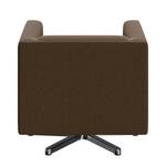 Fauteuil Wilno XIX antieke leerlook - Bizonbruin