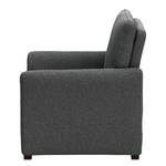 Fauteuil Capoma I geweven stof - Antraciet - Breedte: 80 cm