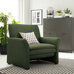 Fauteuil Capoma I geweven stof - Antiek groen - Breedte: 100 cm