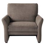 Fauteuil Capoma II antieke leerlook - Taupe - Breedte: 100 cm