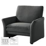 Fauteuil Capoma I geweven stof - Antraciet - Breedte: 100 cm