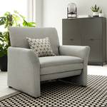 Fauteuil Capoma II Aspect cuir vieilli - Gris clair - Largeur : 100 cm