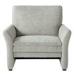 Fauteuil Capoma II antieke leerlook - Lichtgrijs - Breedte: 100 cm