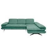 Ecksofa Whaltey II Webstoff - Petrol - Longchair davorstehend rechts