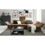 Ecksofa Whaltey III Antiklederlook - Latte Macchiato - Longchair davorstehend rechts