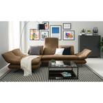 Ecksofa Whaltey III Antiklederlook - Latte Macchiato - Longchair davorstehend links