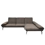 Ecksofa Morell I Microfaser - Taupe - Longchair davorstehend rechts