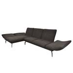 Ecksofa Morell I Microfaser - Espresso - Longchair davorstehend links