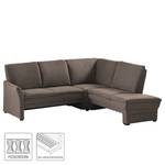 Ecksofa Capoma II Antiklederlook - Grau - Ottomane davorstehend rechts