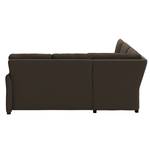 Ecksofa Capoma IV Antiklederlook - Dunkelbraun